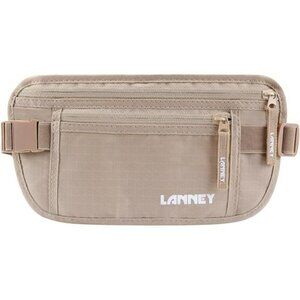 Slim RFID blocking travel money belt hidden waist pouch passport holder under cl